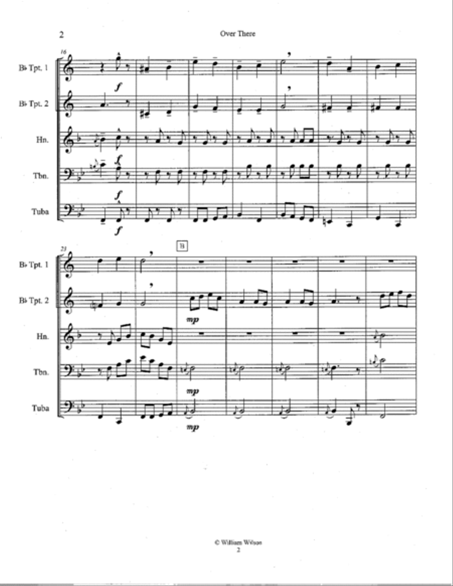 Over There Brass Quintet scores gallery preview page 3