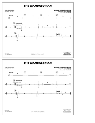Book cover for The Mandalorian (from Star Wars: The Mandalorian) (arr. Paul Murtha) - Aux Percussion