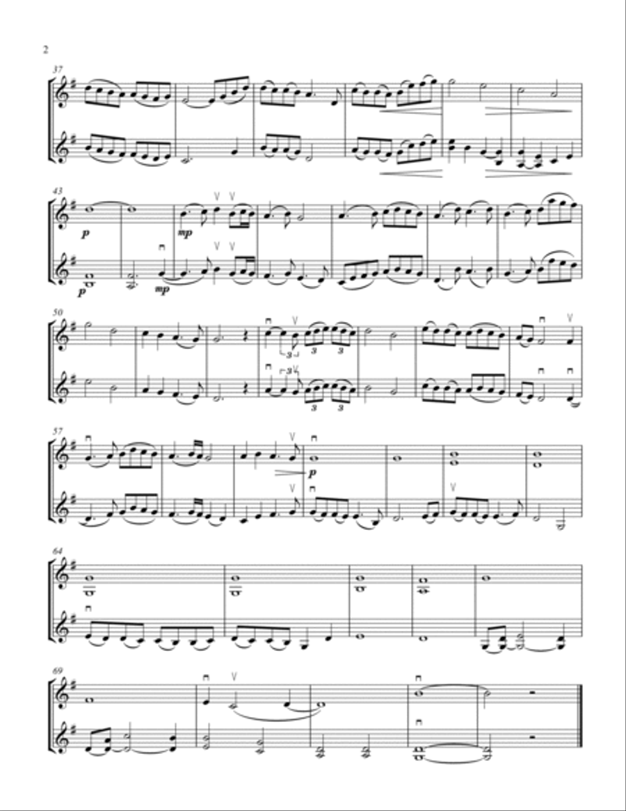 In the Bleak Midwinter In the Bleak Midwinter String Duet scores gallery preview page 3