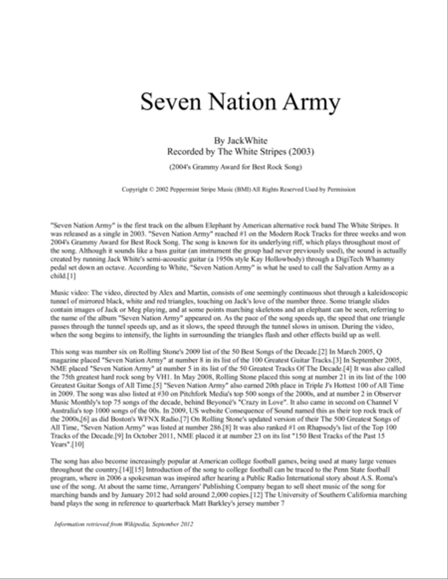 Seven Nation Army image number null