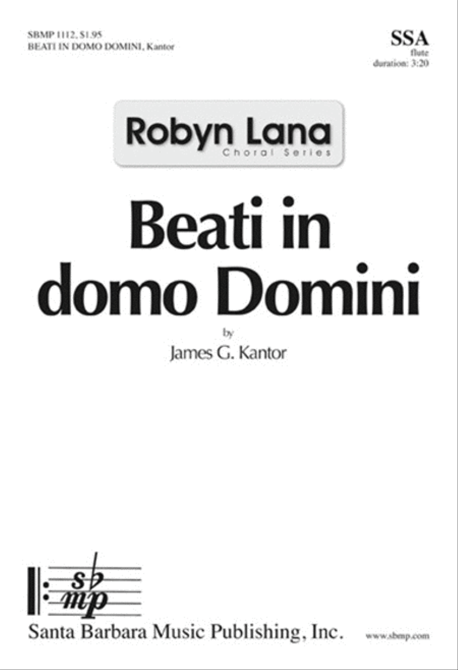 Beati in domo Domini - SSA Octavo image number null