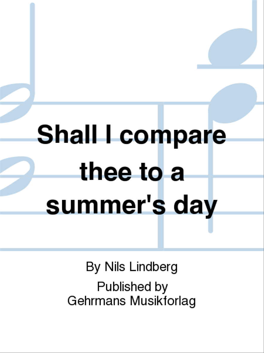 Shall I compare thee to a summer's day String Orchestra scores gallery preview page 1