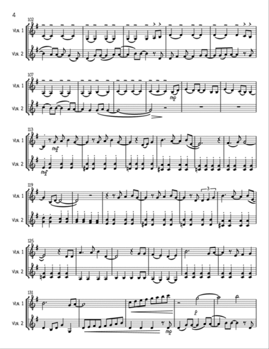 A Million Dreams String Duet scores gallery preview page 4