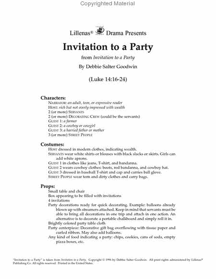 Invitation to A Party