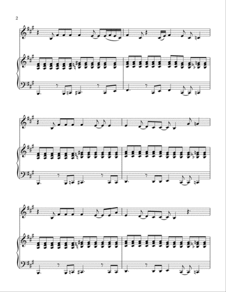 Hold The Line Violin Solo scores gallery preview page 3