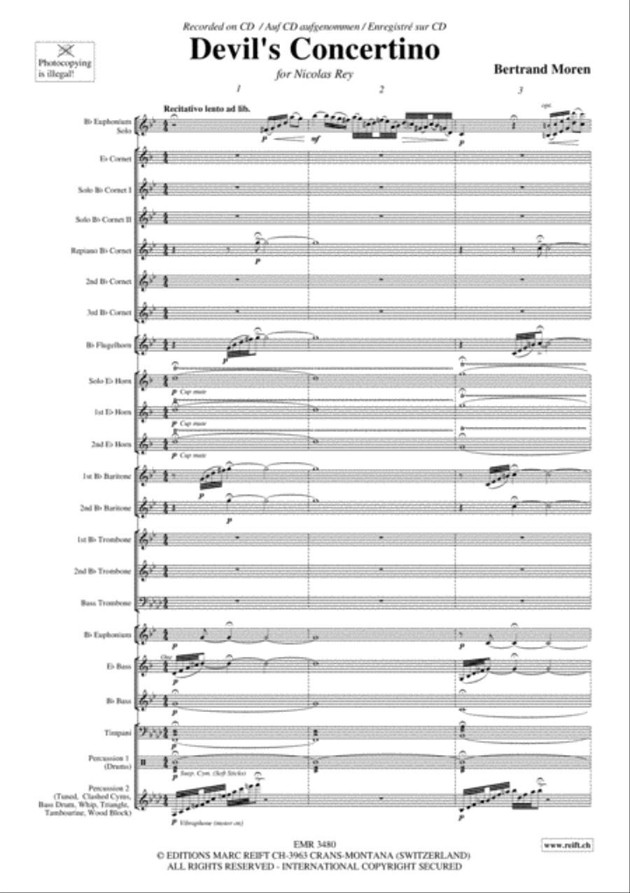 Devil's Concertino Devil's Concertino Brass Band scores gallery preview page 4