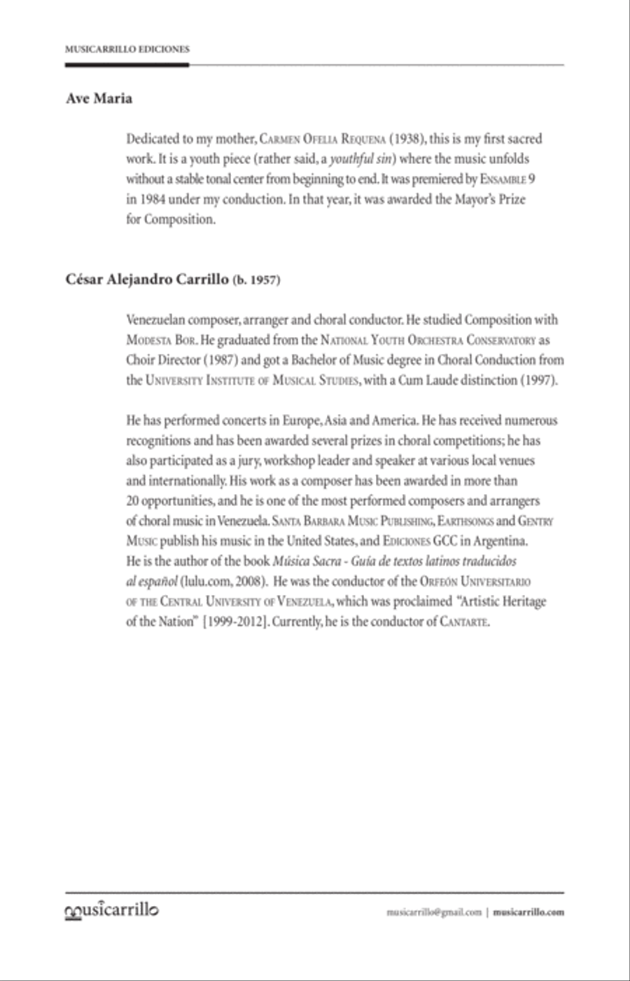 Ave Maria Ave Maria 4-Part scores gallery preview page 2
