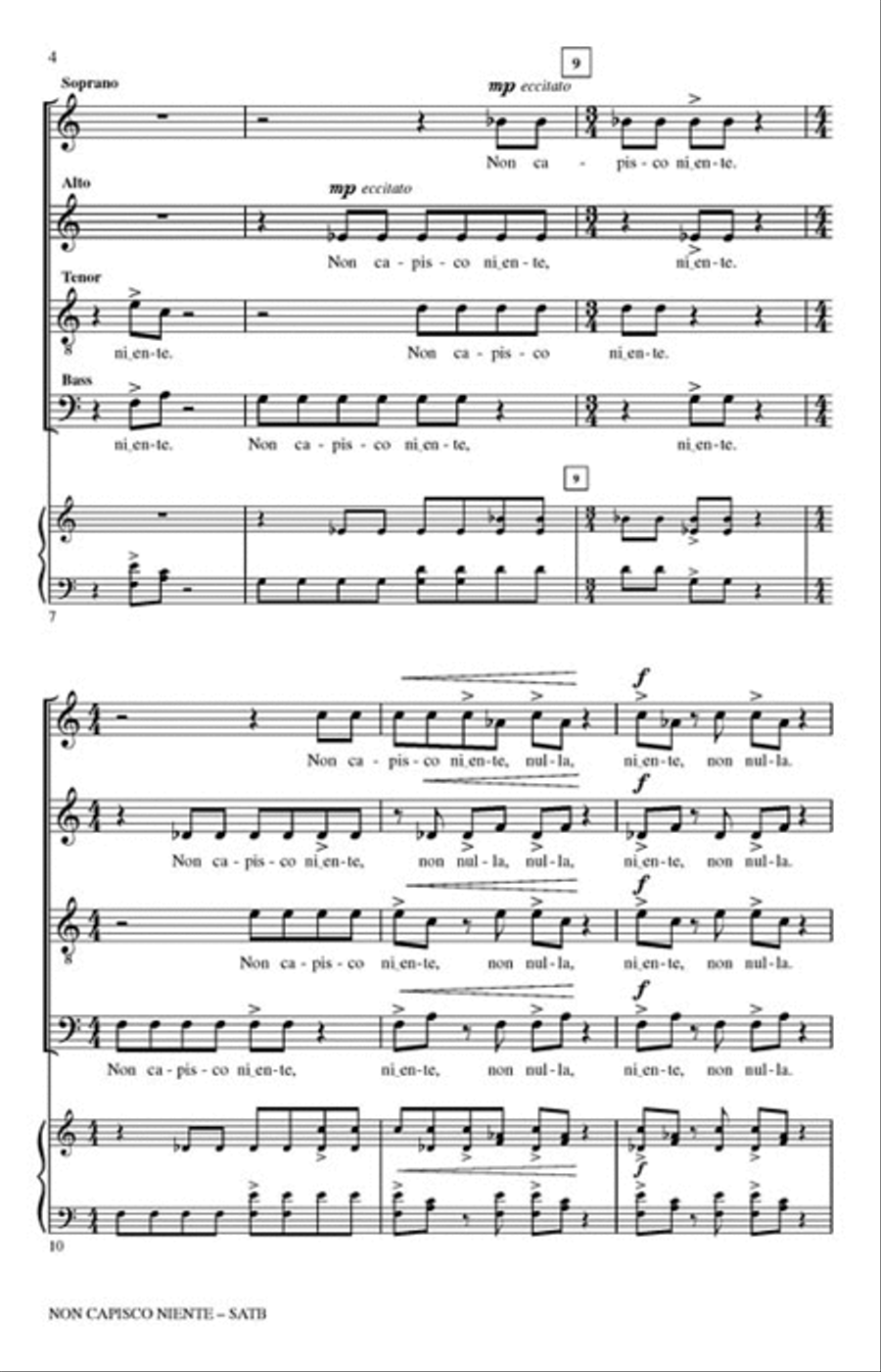 Non Capisco Niente 4-Part scores gallery preview page 3