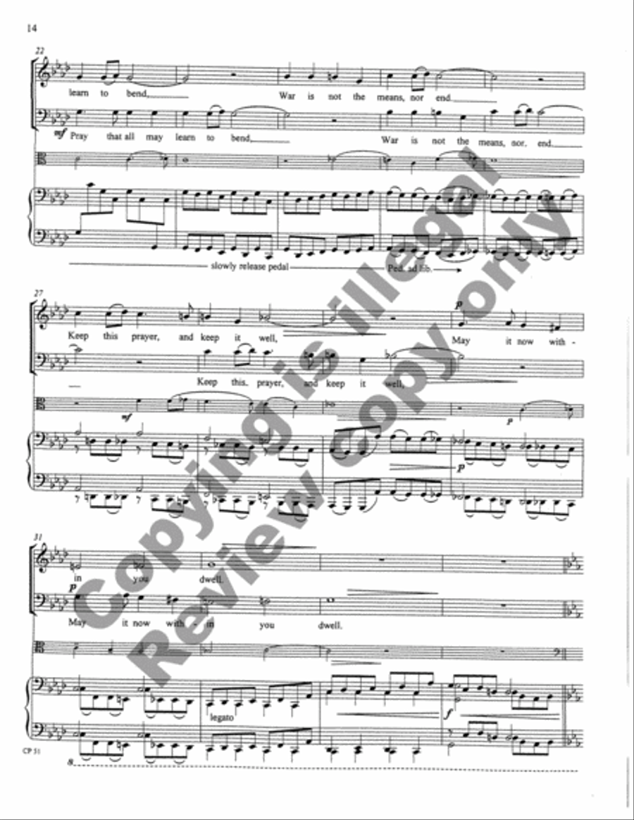 A Song, A Prayer, A Voyage 4-Part scores gallery preview page 43