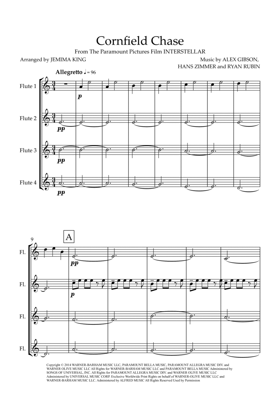 Cornfield Chase Cornfield Chase Woodwind Ensemble scores gallery preview page 1