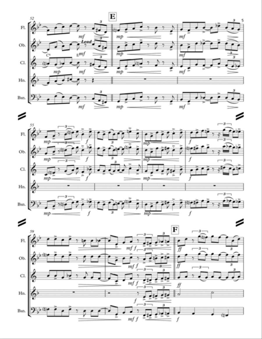 Georgia On My Mind Woodwind Quintet scores gallery preview page 6