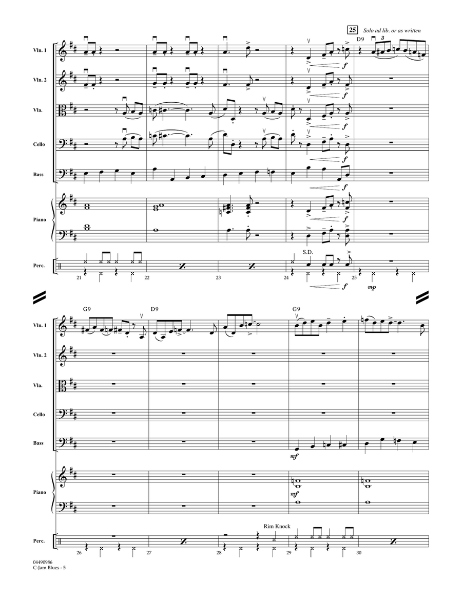 C-Jam Blues - Full Score C-Jam Blues - Full Score Orchestra scores gallery preview page 4