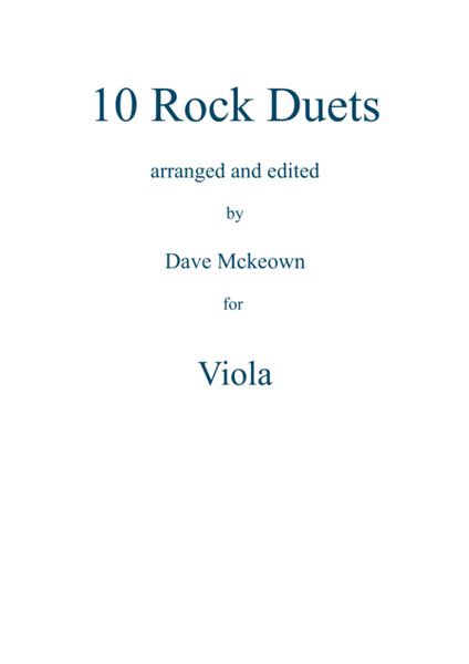 10 Rock Duets for Viola image number null