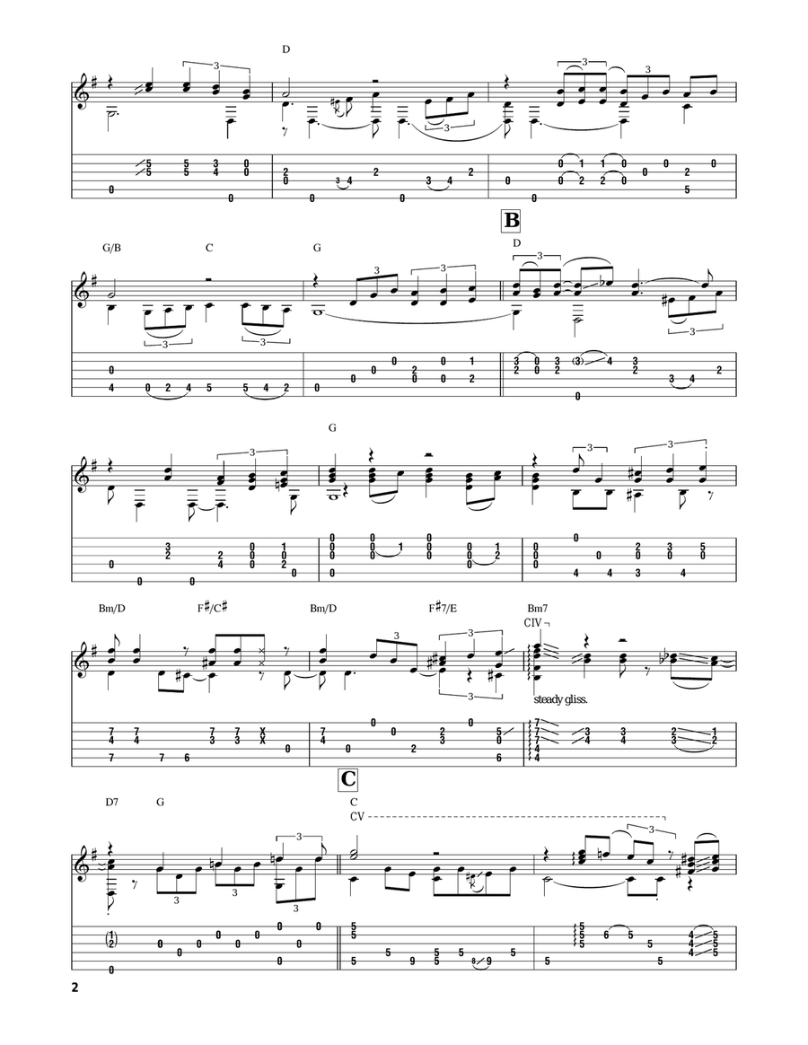 Blueberry Hill Guitar Solo scores gallery preview page 2