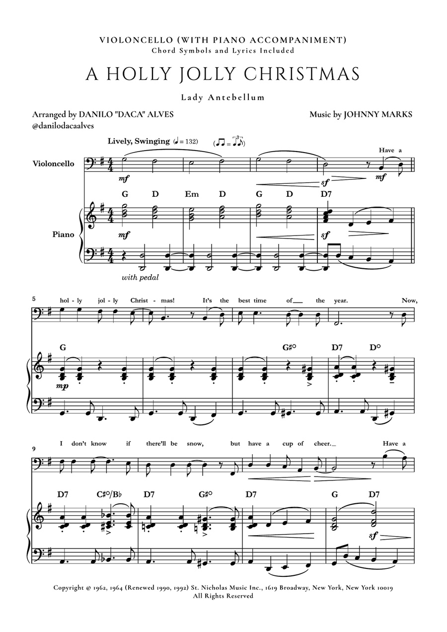 A Holly Jolly Christmas Piano scores gallery preview page 1