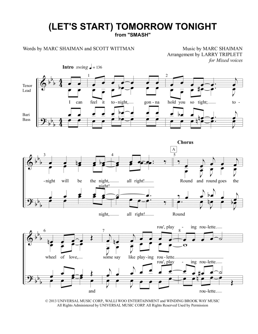 (let's Start) Tomorrow Tonight 4-Part scores gallery preview page 1