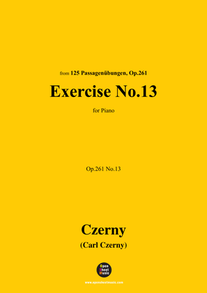 Book cover for C. Czerny-Exercise No.13,Op.261 No.13