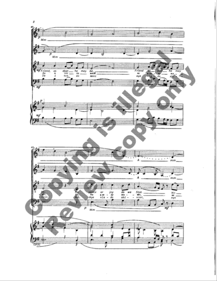 Two Russian Folk Songs 4-Part scores gallery preview page 23