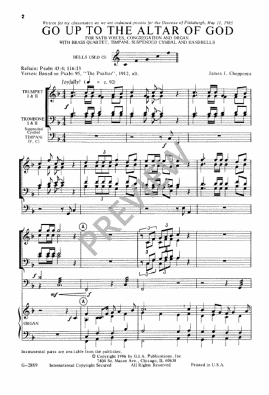 Go Up to the Altar of God 4-Part scores gallery preview page 2
