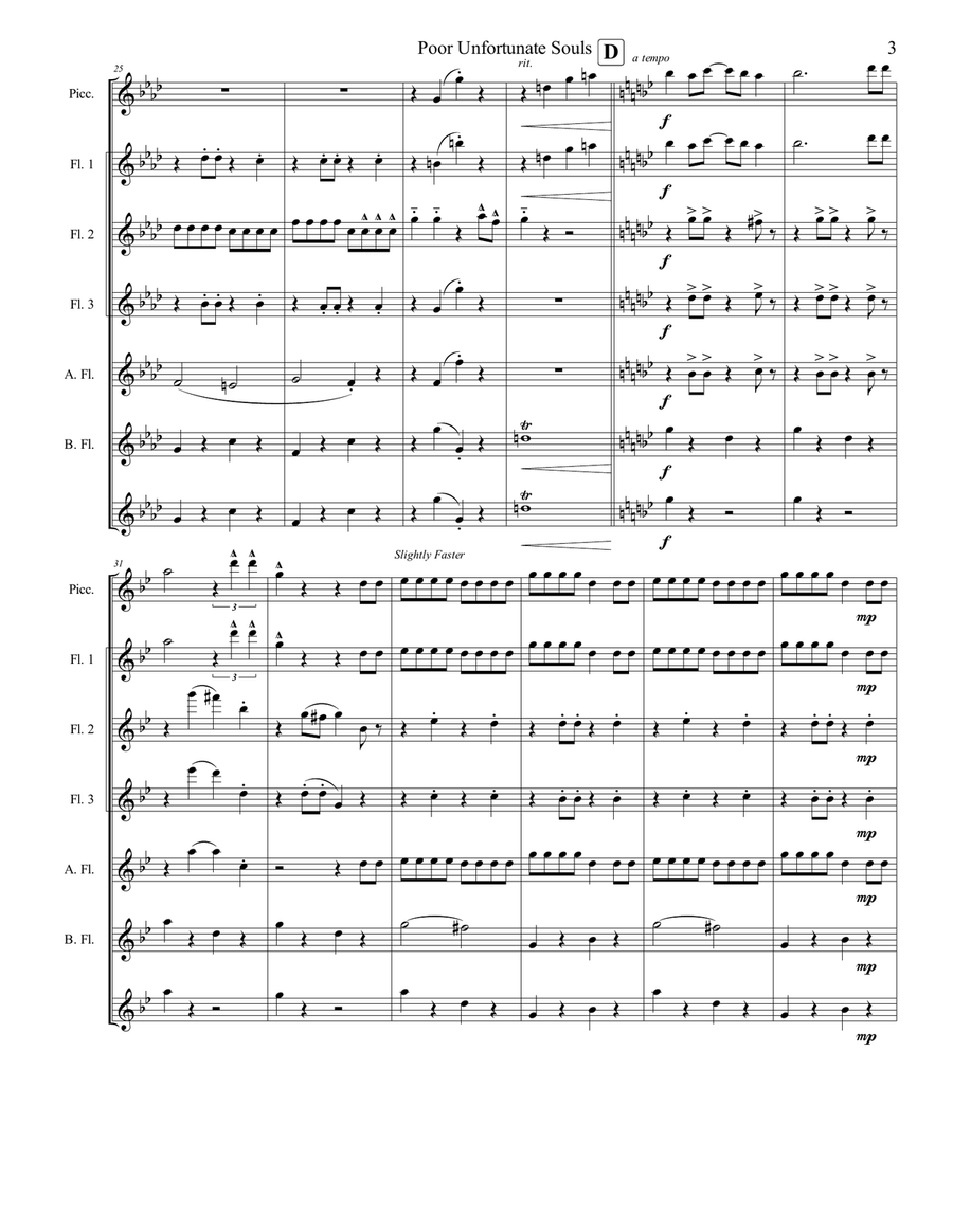 Poor Unfortunate Souls Poor Unfortunate Souls Flute Choir scores gallery preview page 4