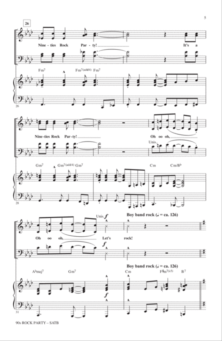 90's Rock Party (Medley) 90's Rock Party (Medley) 4-Part scores gallery preview page 4