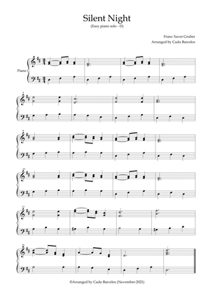Silent night - Easy Piano Solo (in D Major) Version 2