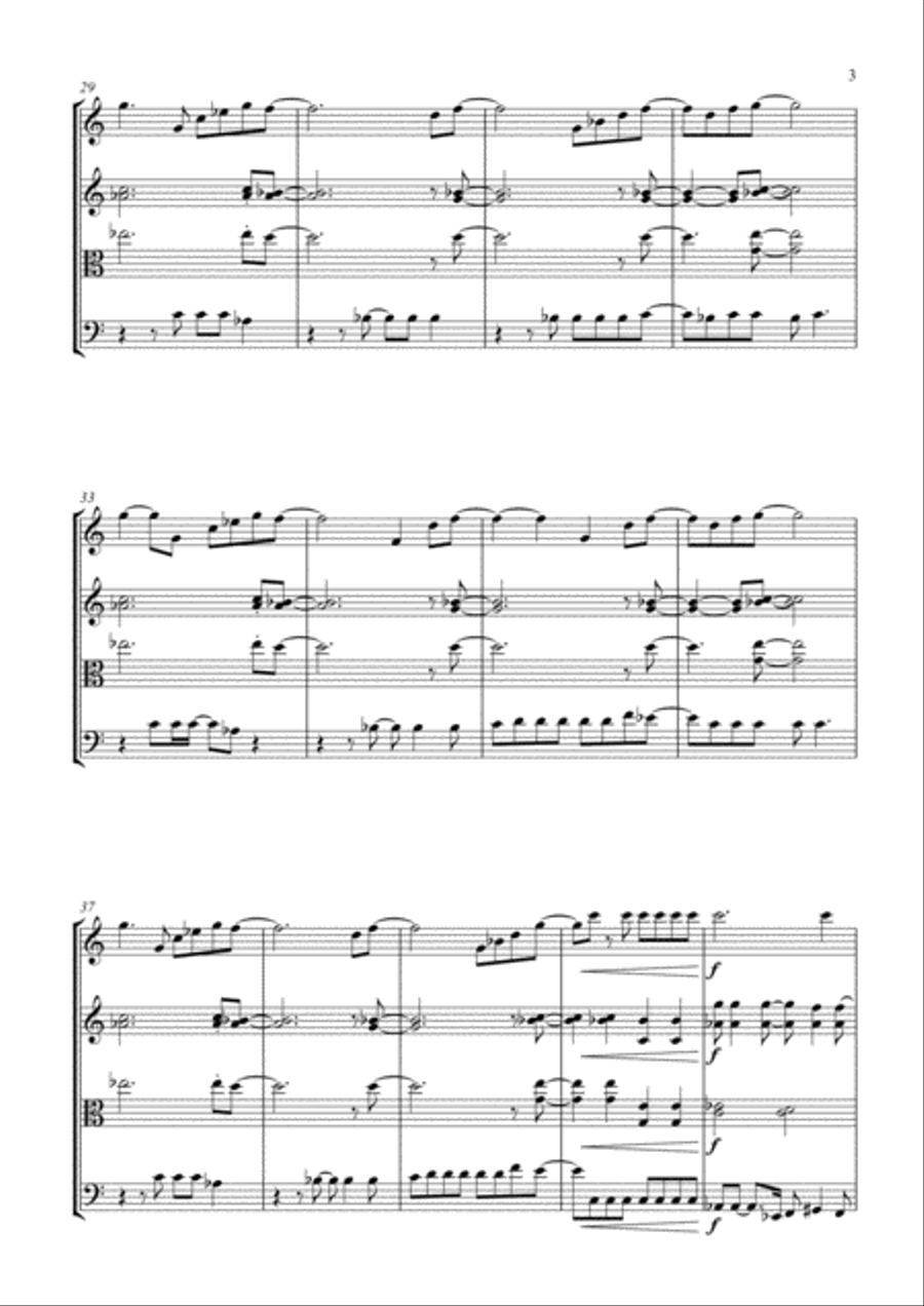Ain't No Mountain High Enough String Quartet scores gallery preview page 3