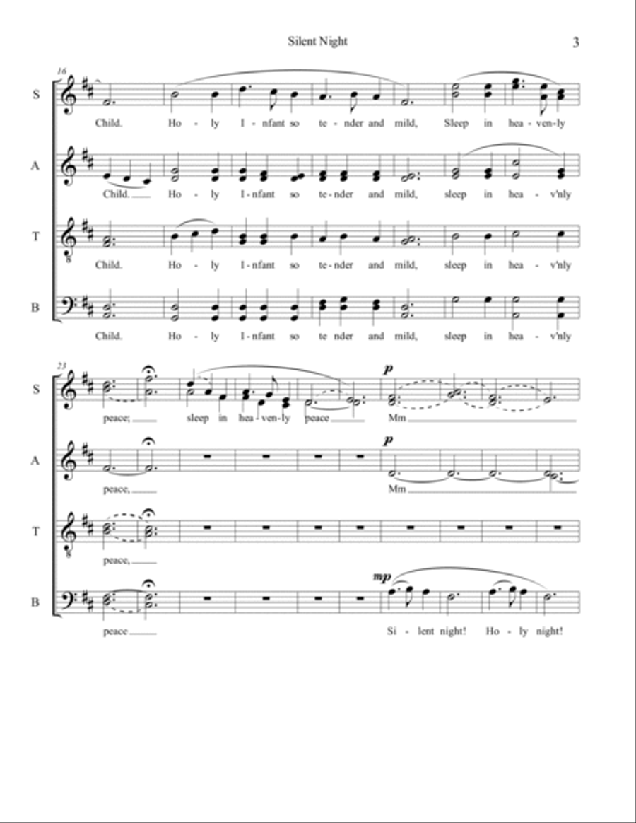 Silent Night Silent Night Divisi scores gallery preview page 3