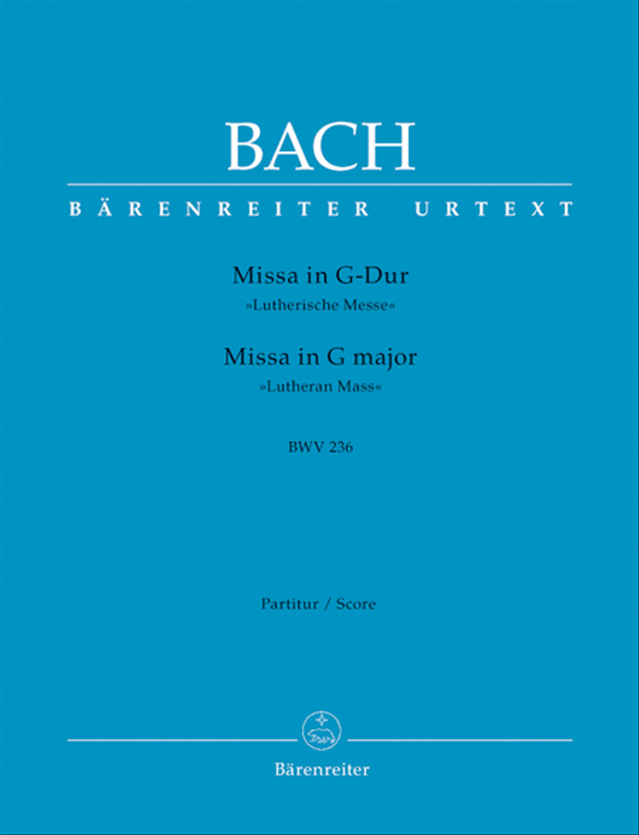 Mass G major BWV 236 'Lutheran Mass 4' 4-Part scores gallery preview page 1