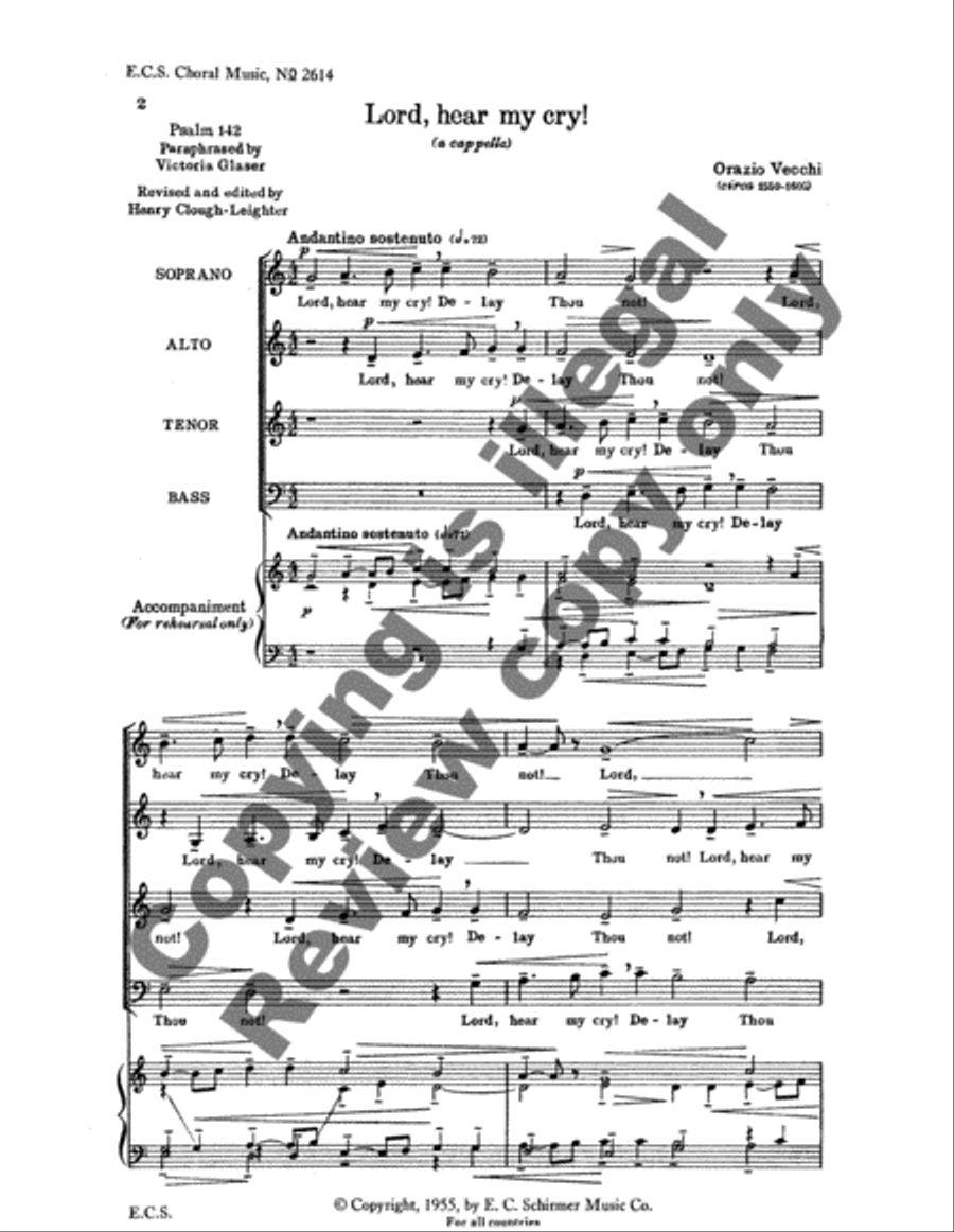 Lord, Hear My Cry! 4-Part scores gallery preview page 3