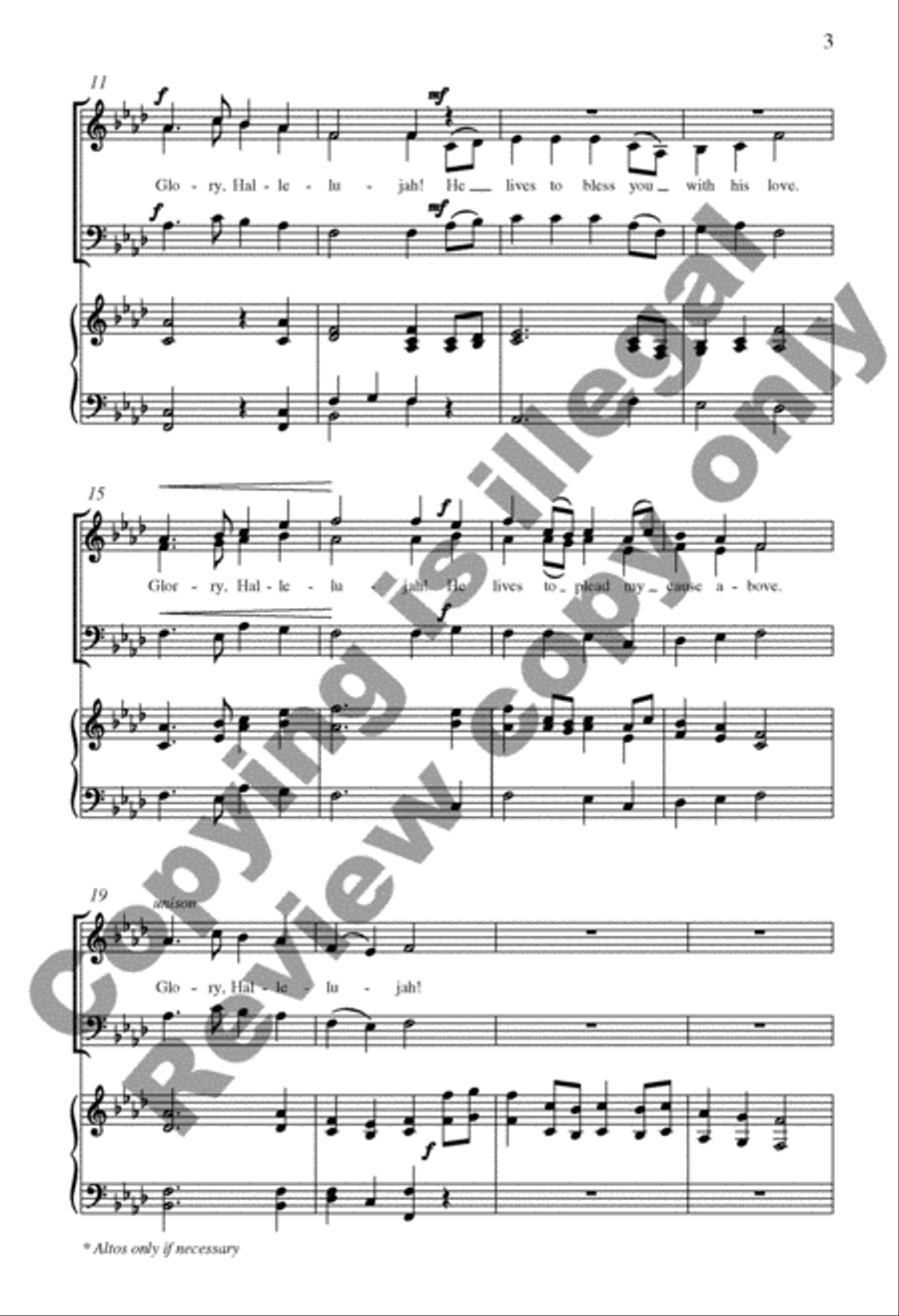 I Know that my Redeemer lives 3-Part scores gallery preview page 9