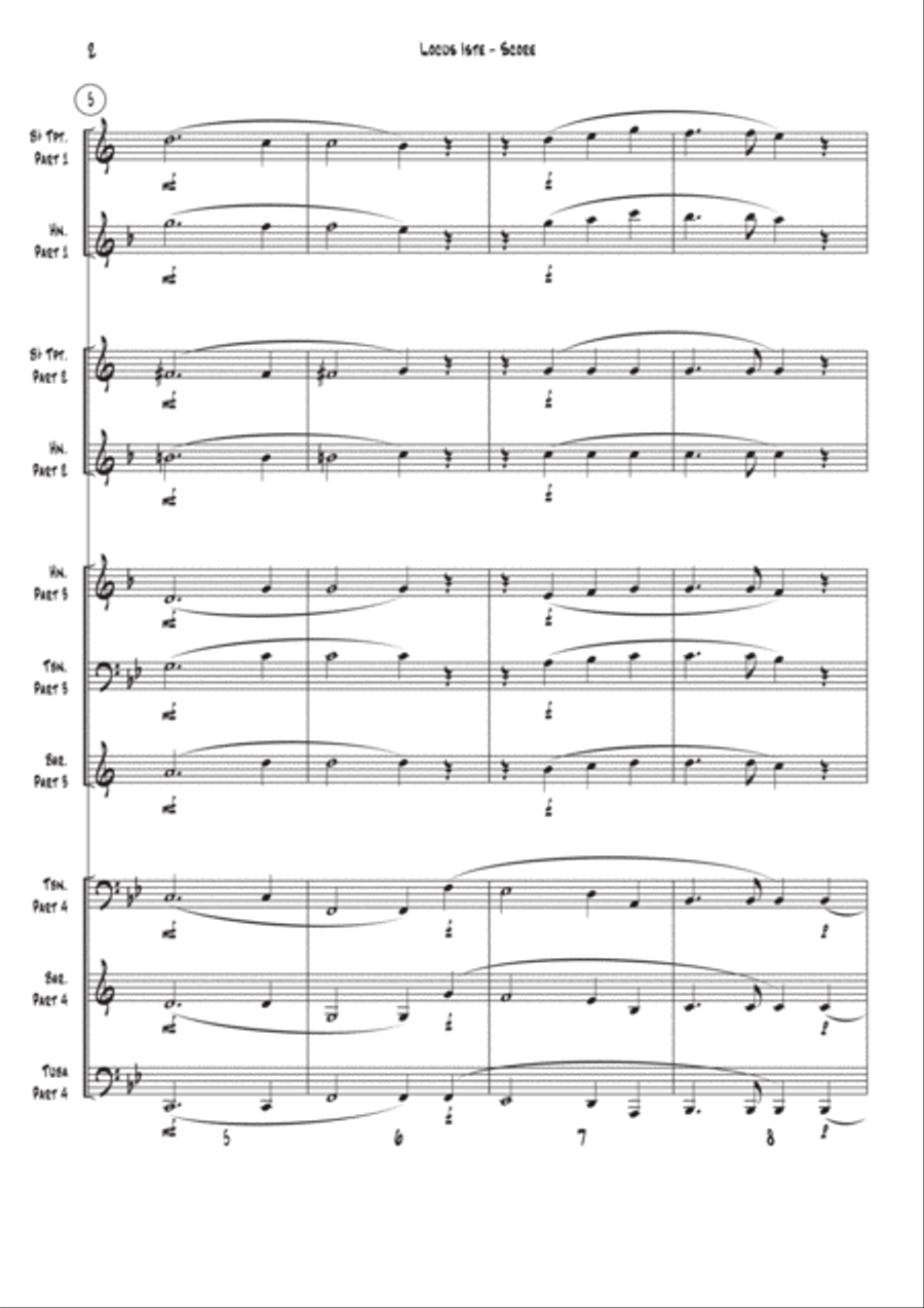 Locus Iste for Brass Ensemble Brass Ensemble scores gallery preview page 3