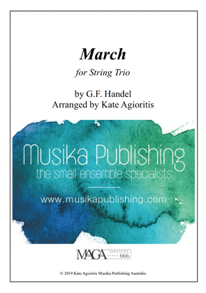 Book cover for March - Handel - for String Trio