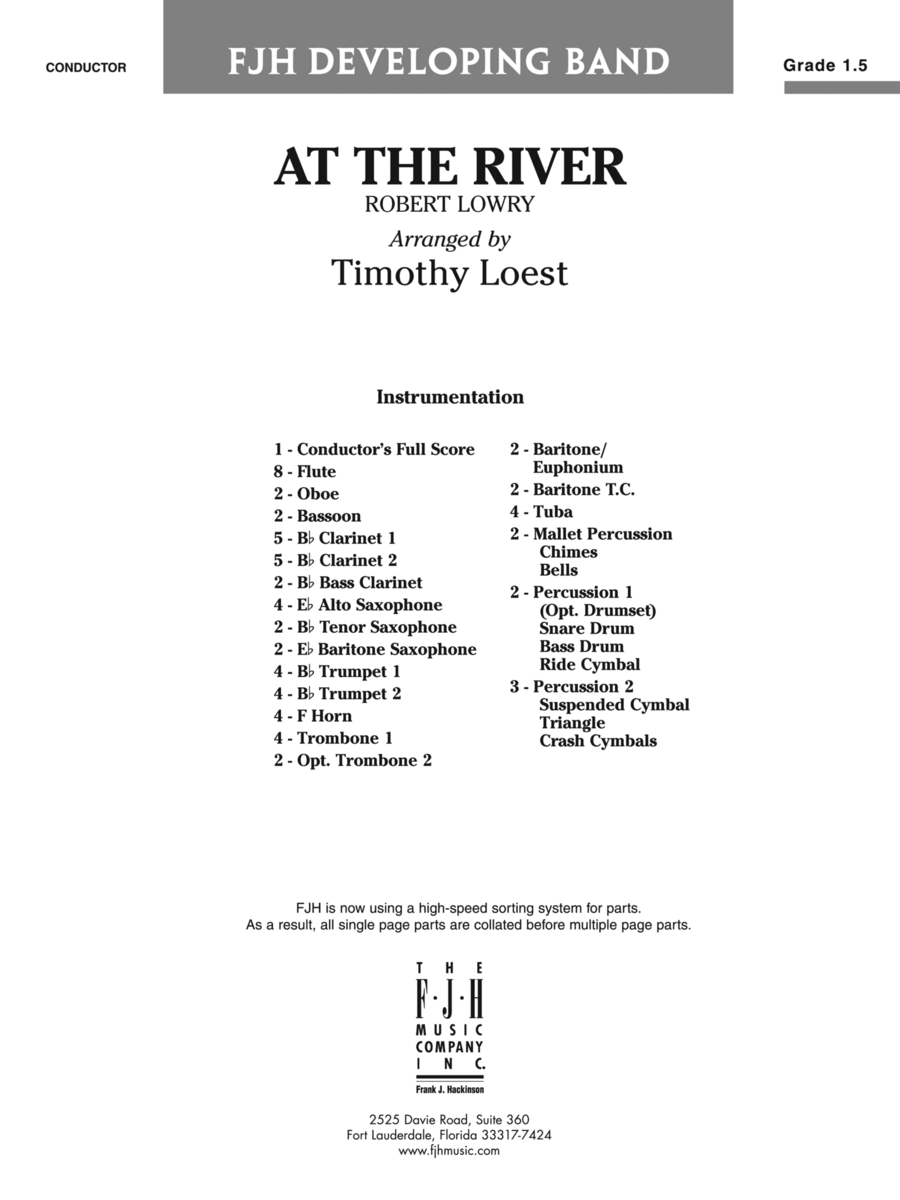 At the River: Score Concert Band scores gallery preview page 1