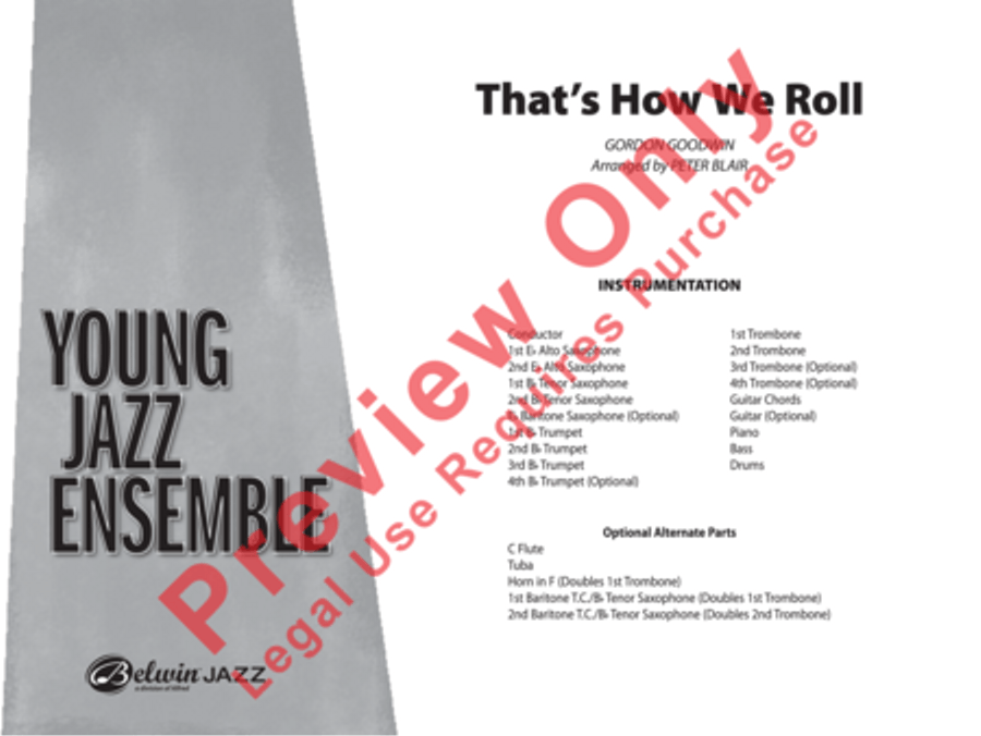 That's How We Roll Jazz Ensemble scores gallery preview page 15