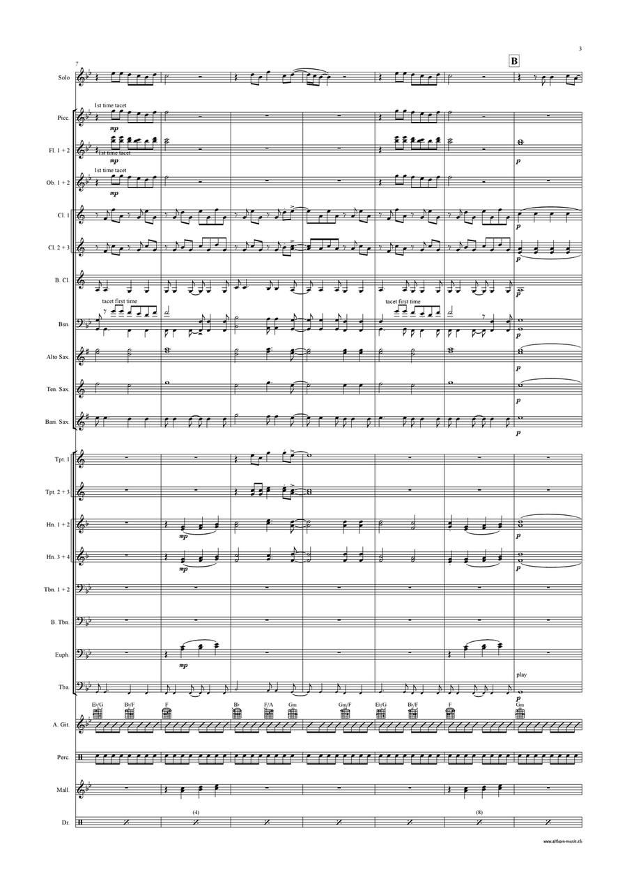 Tears In Heaven Tears In Heaven Concert Band scores gallery preview page 3