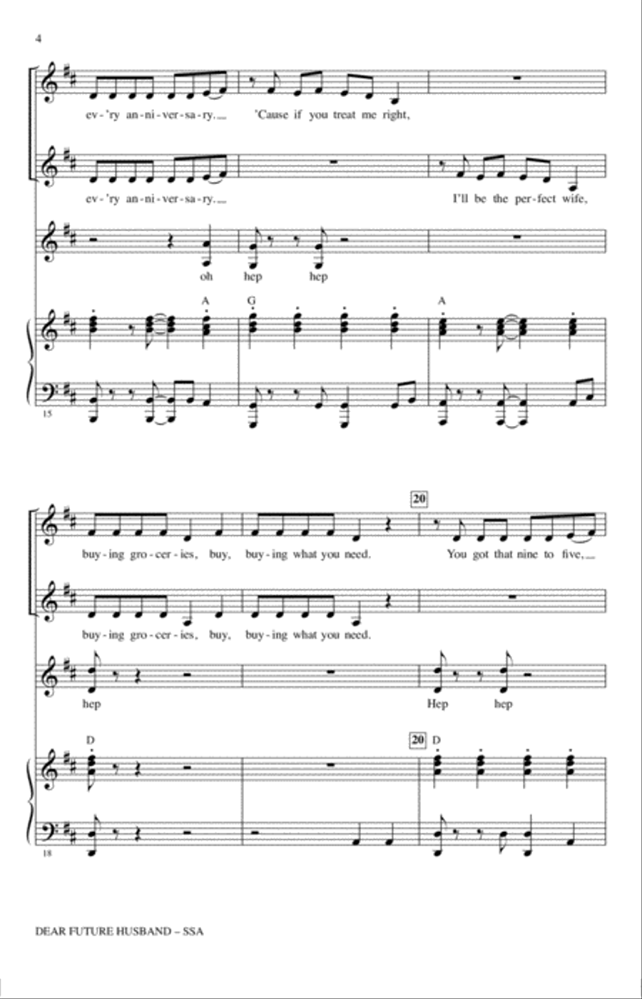 Dear Future Husband Dear Future Husband SSA scores gallery preview page 3