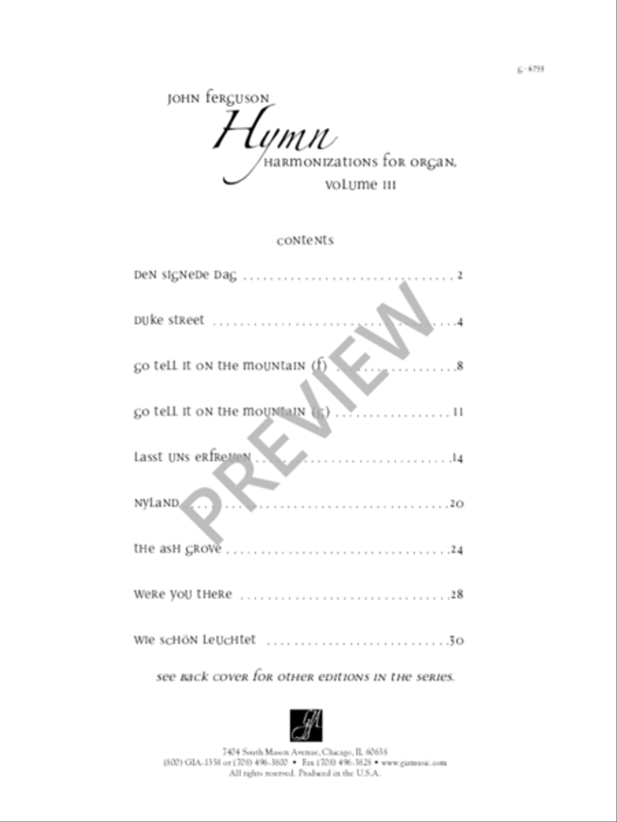 Hymn Harmonizations for Organ - Volume 3 Organ scores gallery preview page 4