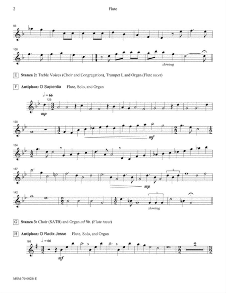 The Great O Antiphons of Advent O Come, O Come, Emmanuel Choir scores gallery preview page 2