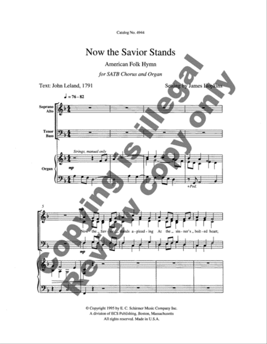 Now The Savior Stands 4-Part scores gallery preview page 6