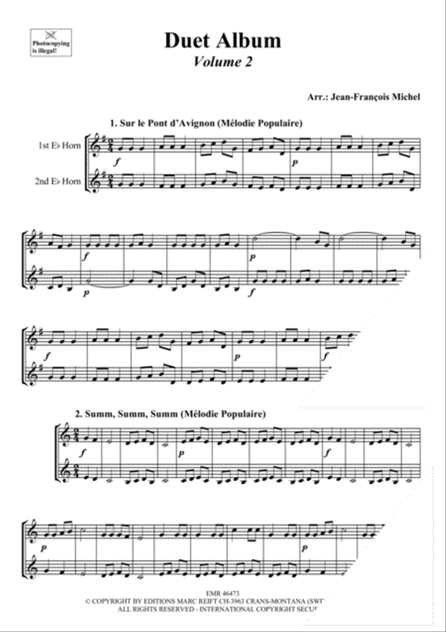 Duet Album Vol. 2 Horn scores gallery preview page 3