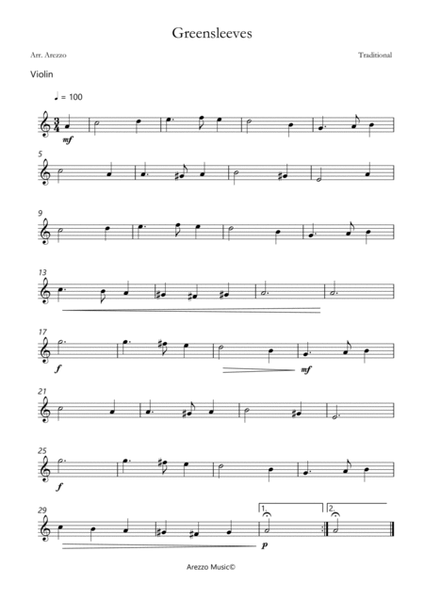 greensleeves for saxophone quintet and piano with chord symbols sheet music image number null