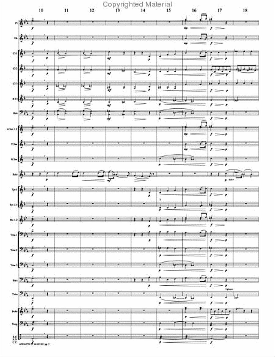 Andante et Allegro Andante et Allegro Concert Band scores gallery preview page 5