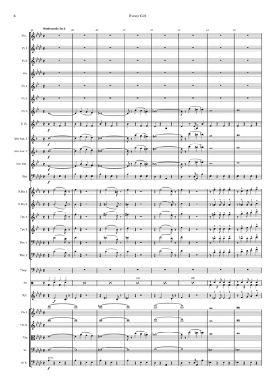 Overture - Funny Girl Full Orchestra scores gallery preview page 6