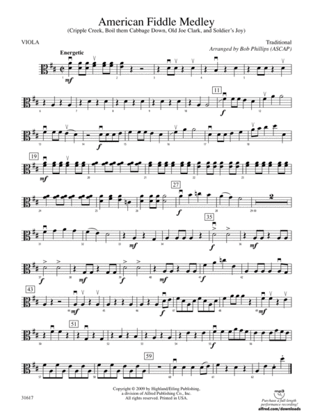 American Fiddle Medley: Viola