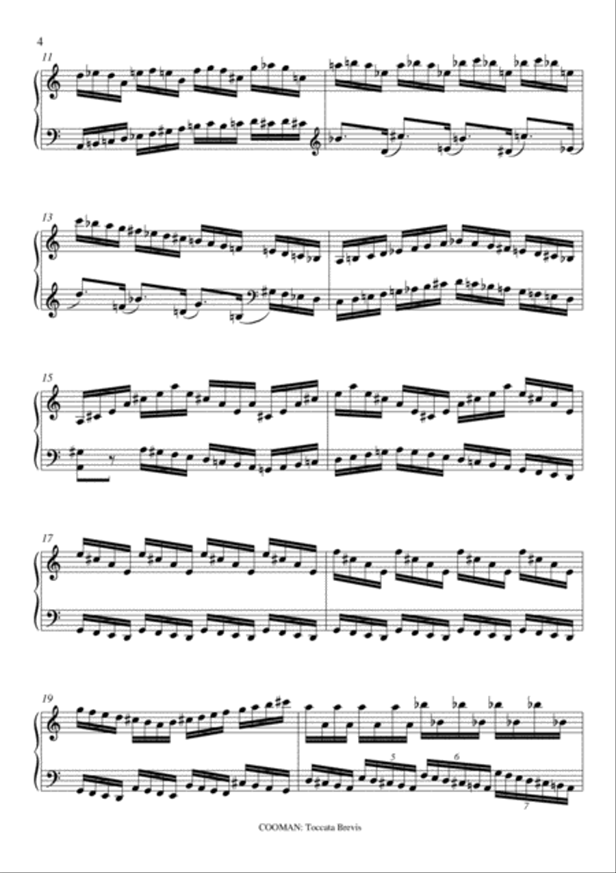 Carson Cooman: Toccata Brevis (2006) for harpsichord Harpsichord scores gallery preview page 4