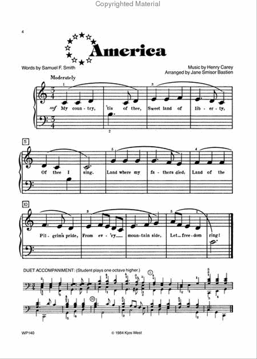 First Songs of My Country Piano Method scores gallery preview page 2