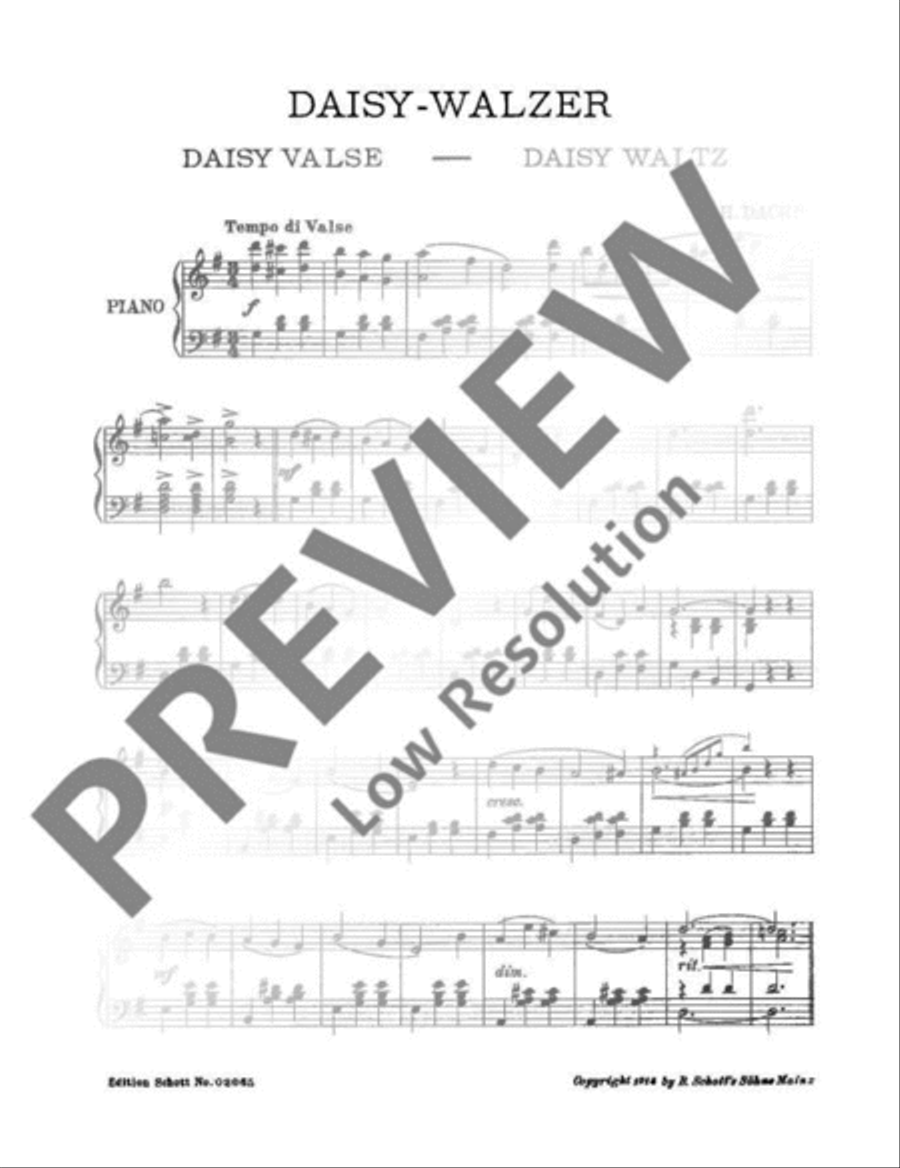Daisy-Walzer Piano Solo scores gallery preview page 4