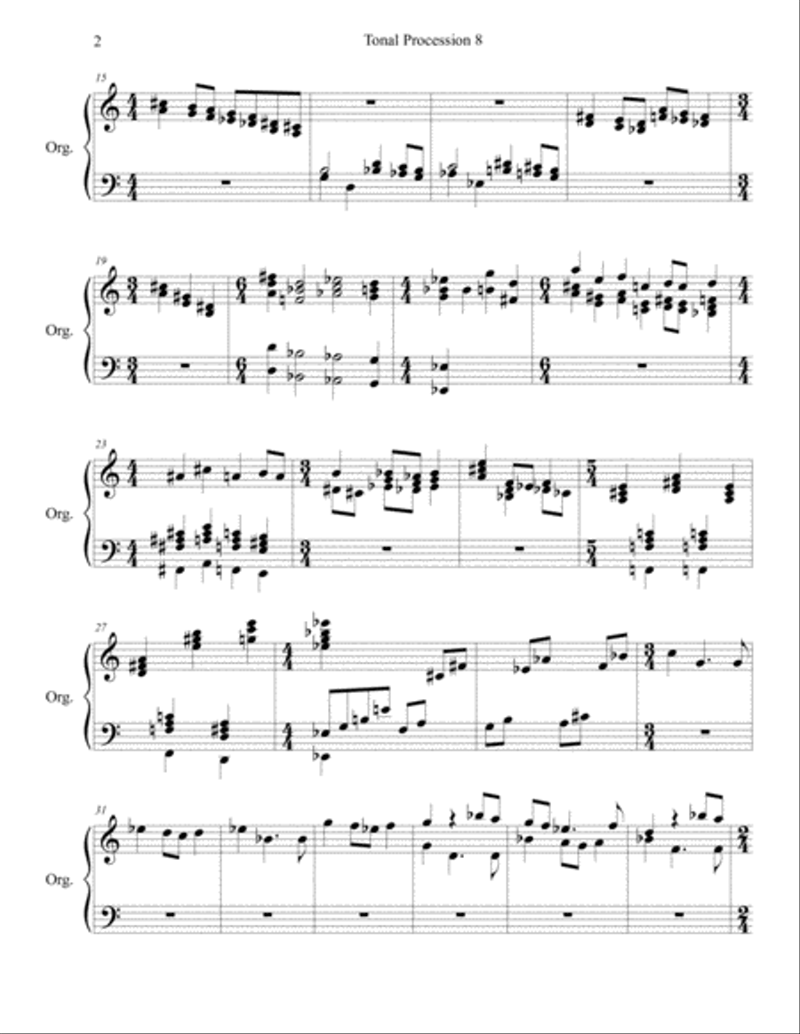 Tonal Procession 8 Toccata Fughetto Piano Solo scores gallery preview page 2