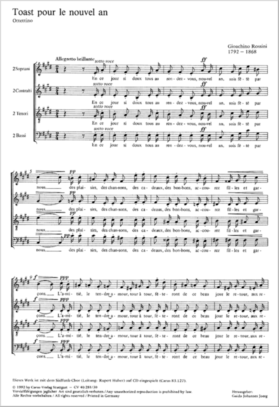 Toast pour le nouvel an 4-Part scores gallery preview page 10
